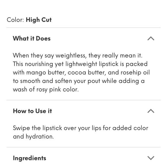 New Kosas Weightlesss Lip Color in “High Cut” - Picture 3 of 4